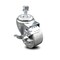 Service Caster Semi Steel Swivel TS Caster w/Roller Bearing - 3" Wheel & 1/2" Stem w/Brake SCC-TS20S315-SSR-TLB-121315 - alternate 2